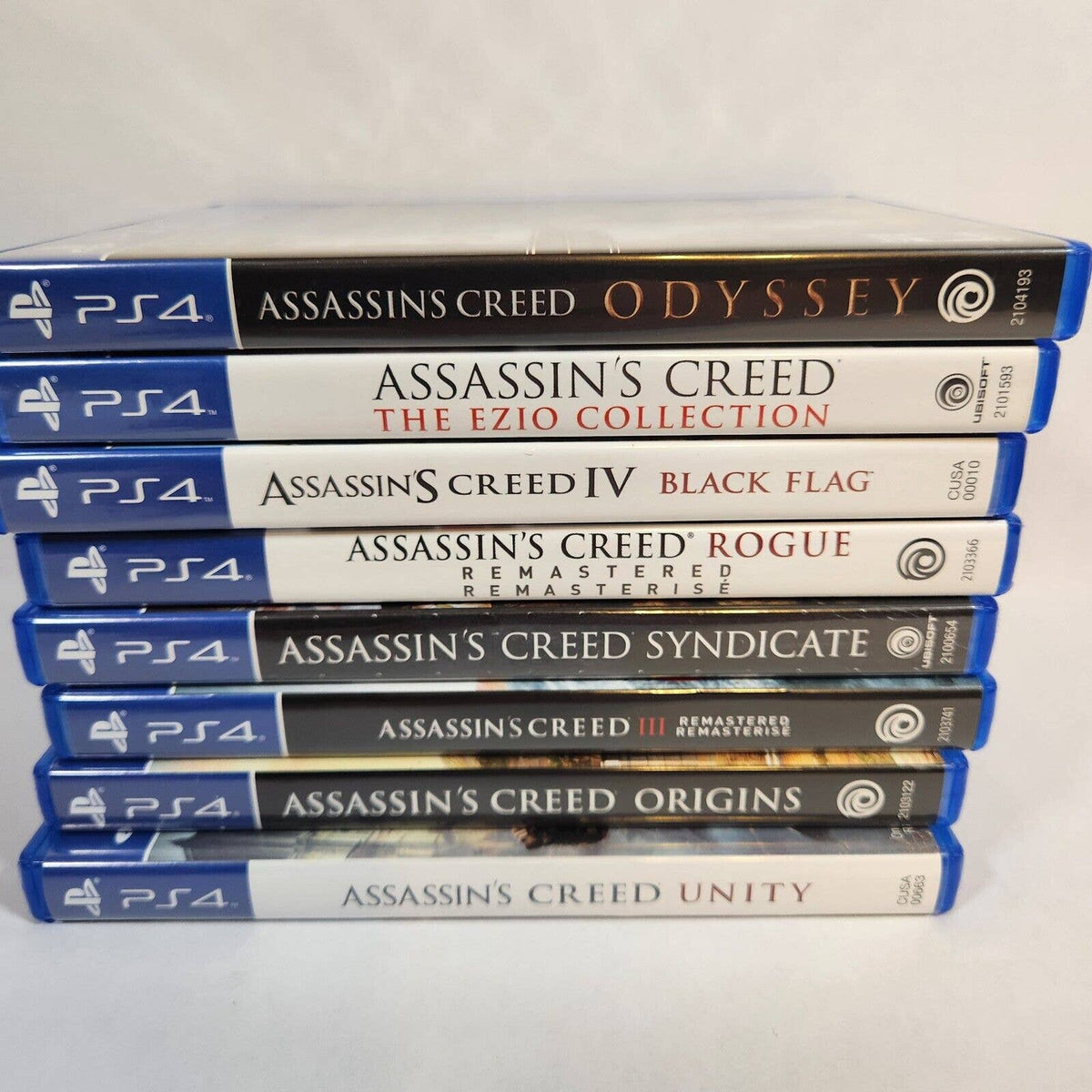 8 Playstation 4 Games Bundle Lot-Assassin's Creed-Origins Unity Ezio Rogue PS4 3