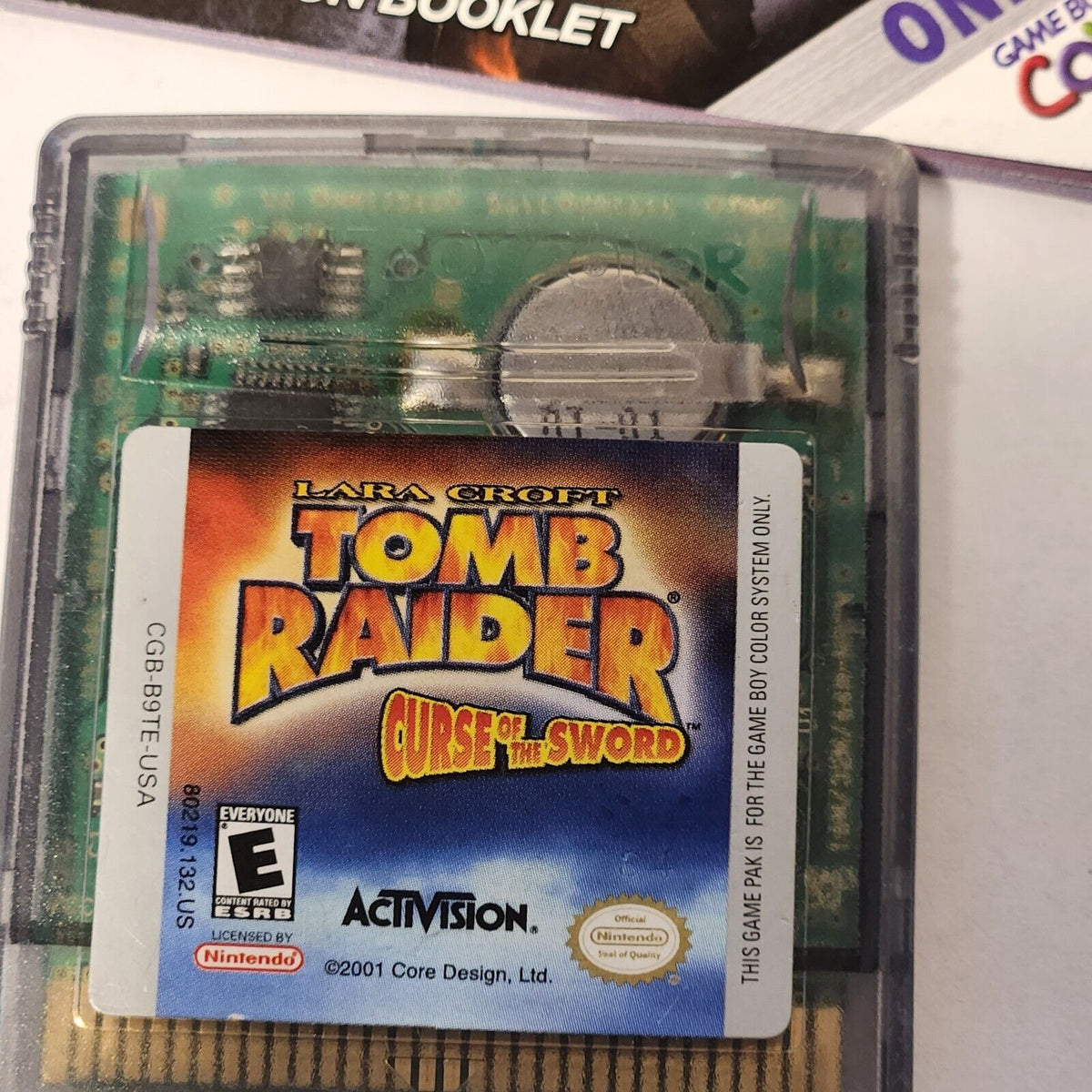 Tomb Raider Curse Of The Sword With Manual - Game Boy Color Advance - Authentic
