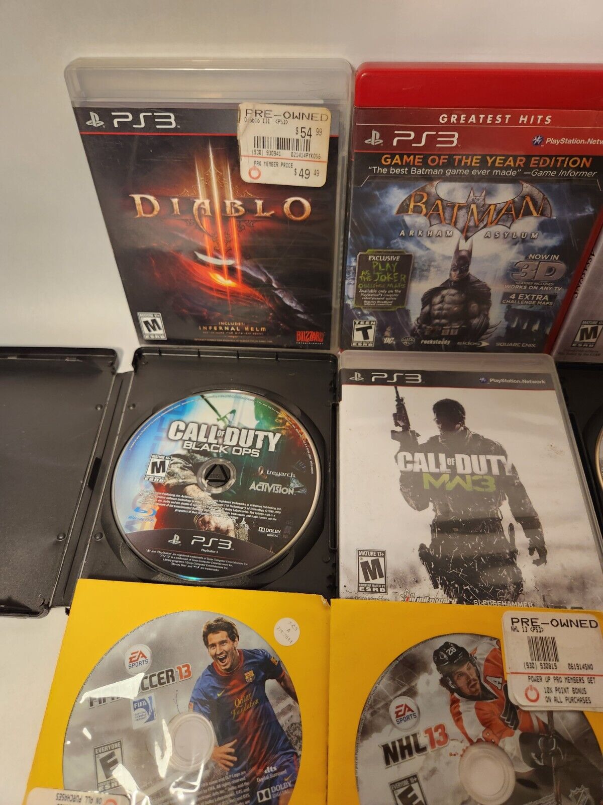 9 PS3 Games Bundle Lot - Diablo 3, Batman, Assassin's Creed, Call Of Duty, God