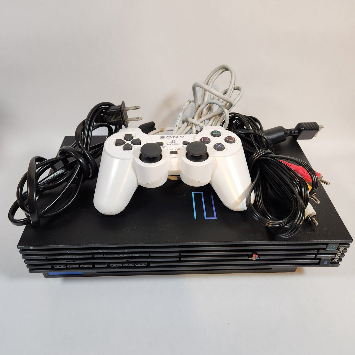WARRANTY - TESTED - Sony Playstation 2 PS2 Fat Console & White Controller