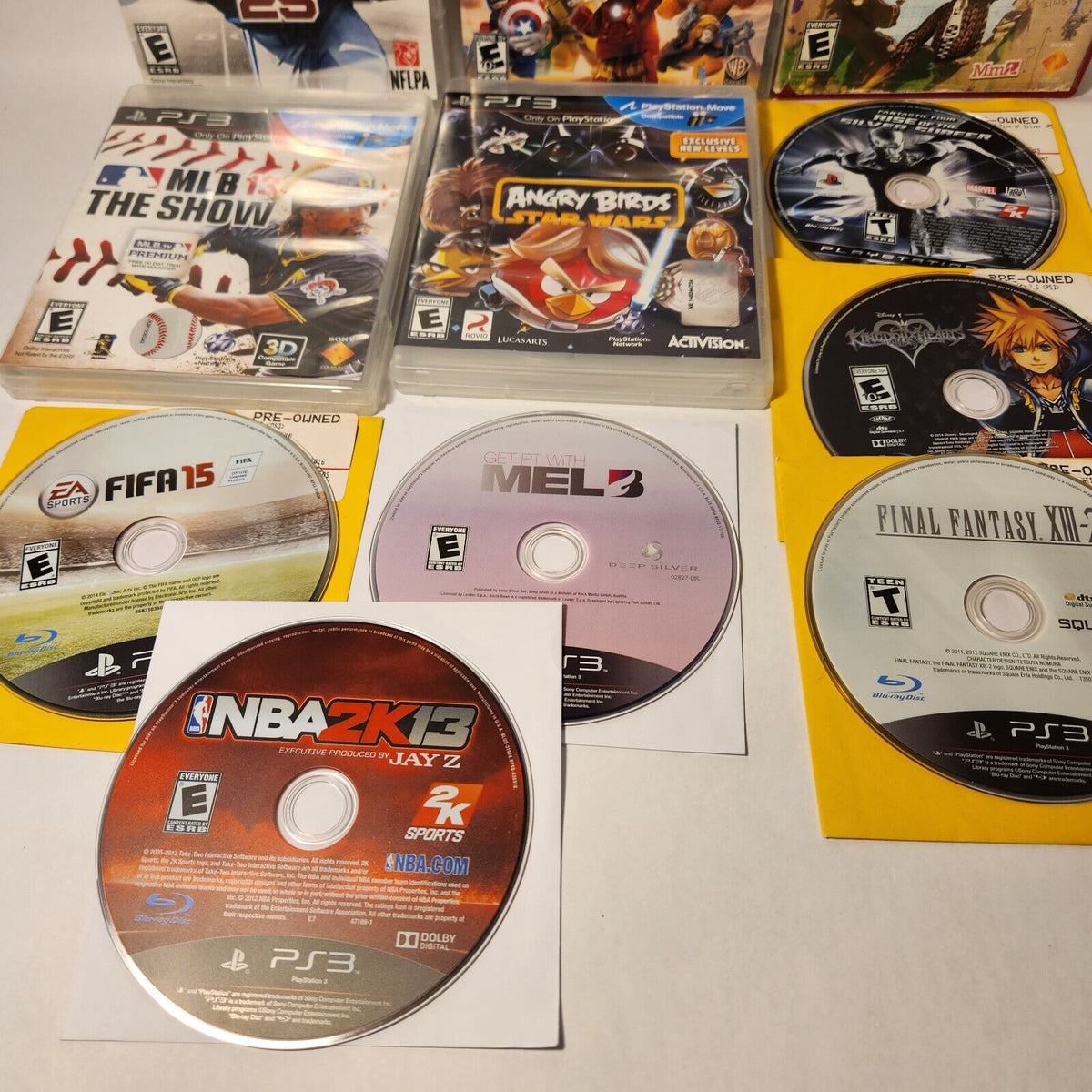 11 PS3 Games Bundle Lot - LEGO: Marvel, FF8, Angry Birds, Kingdom Hearts, Little